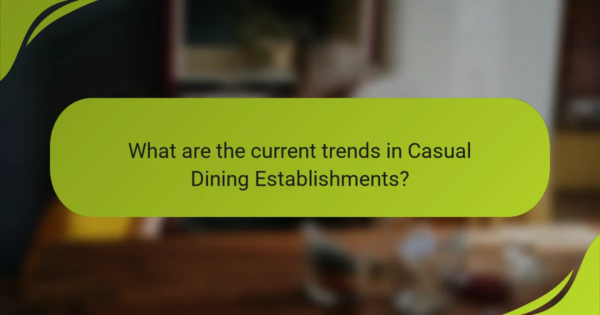 What are the current trends in Casual Dining Establishments?